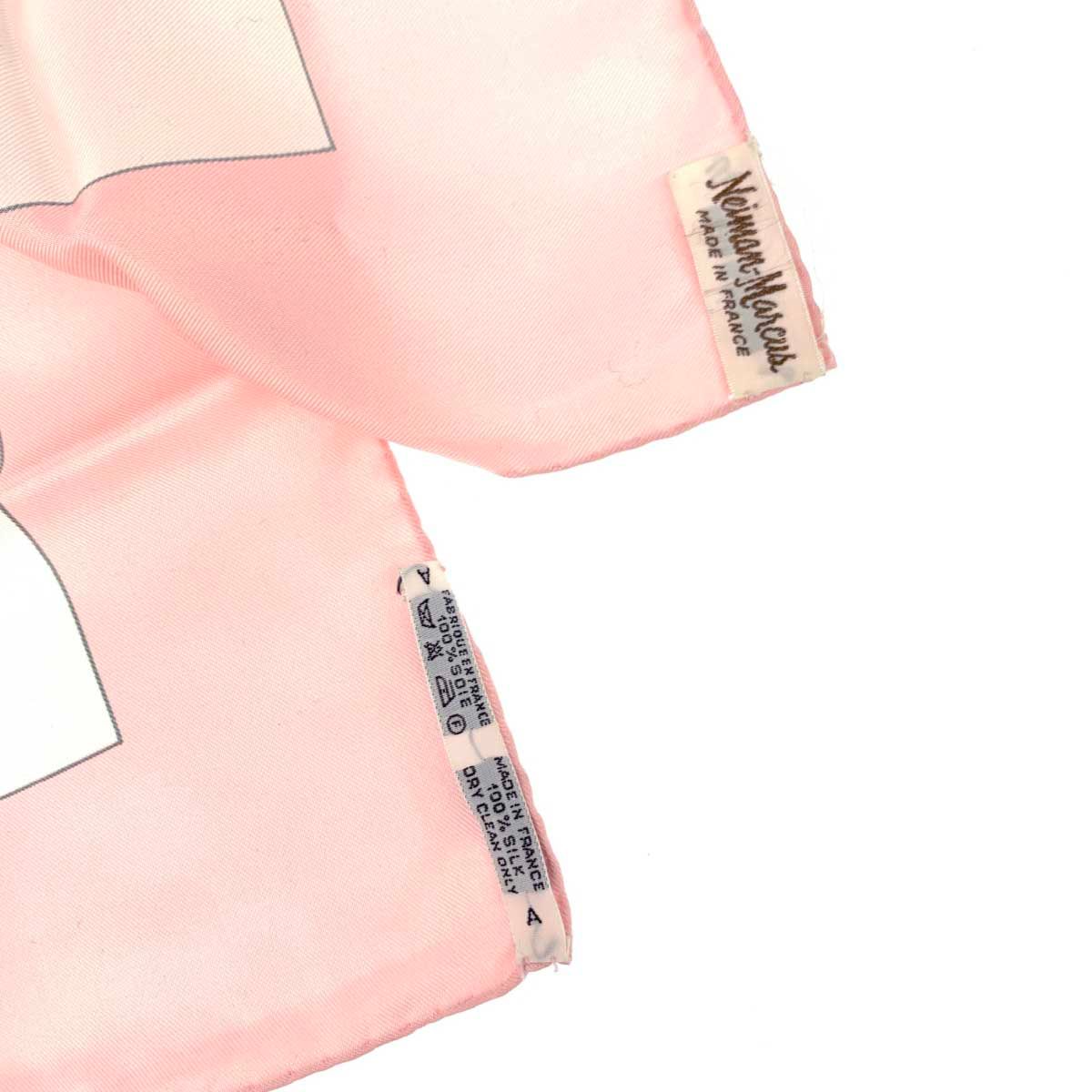 HERMES エルメス カレ90 ROMANTIQUE スカーフ ピンク×ホワイト