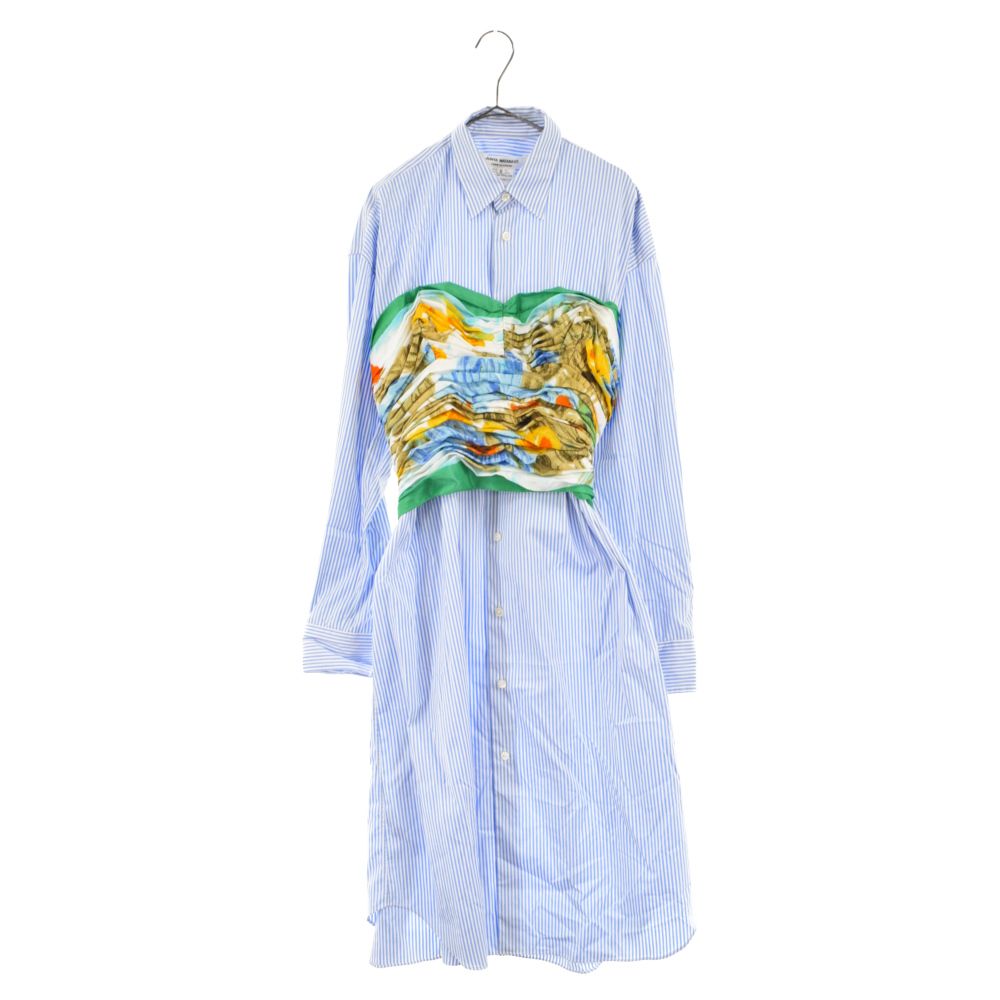 ジュンヤワタナベストライプ 長袖シャツドレス