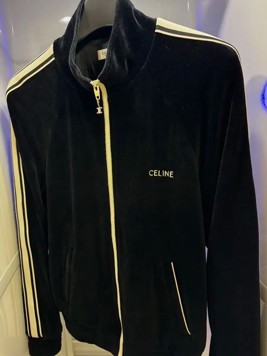CELINE セリーヌ ベロア ジャケット 黒 L