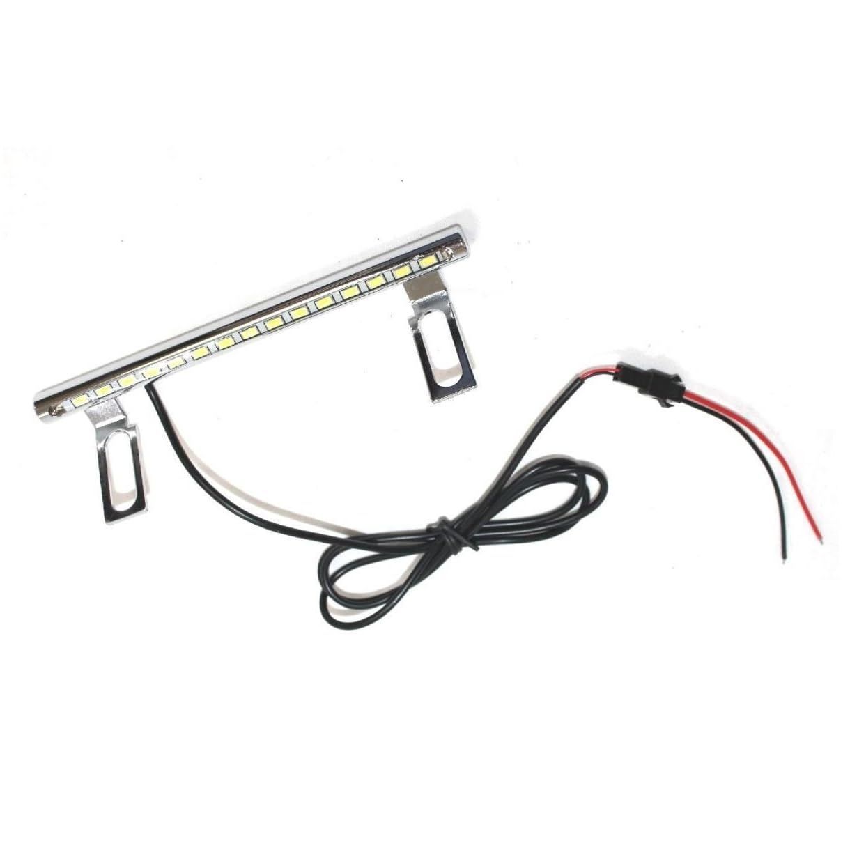 新品 CGP 二輪用 バイク用 中型車用 LED15発 LEDライセンスランプ メッキ 155×10mm 完全防止 1個入 LEDナンバー灯 CGP-MZ-LLS
