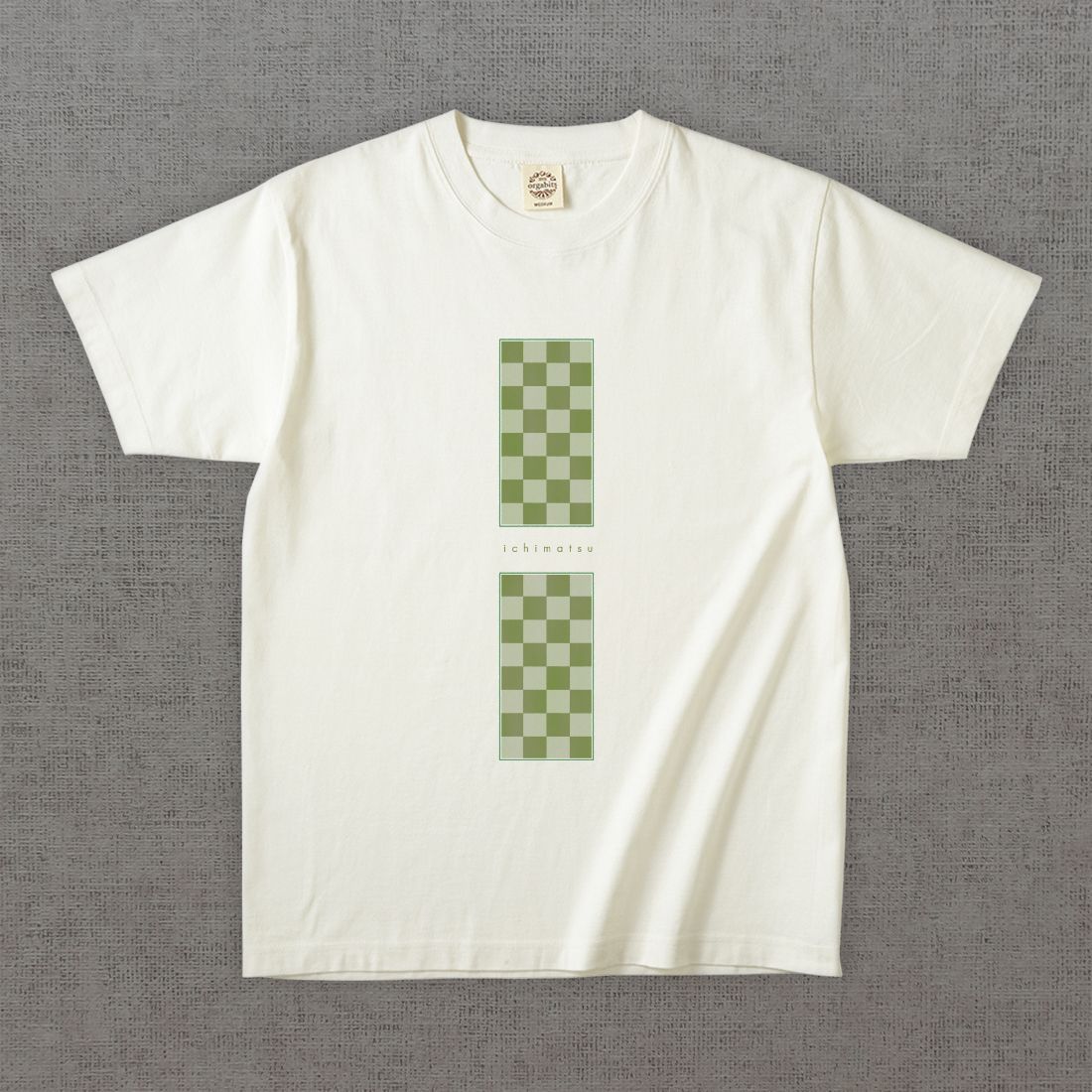 和柄Tシャツ　市松 -彩・角-