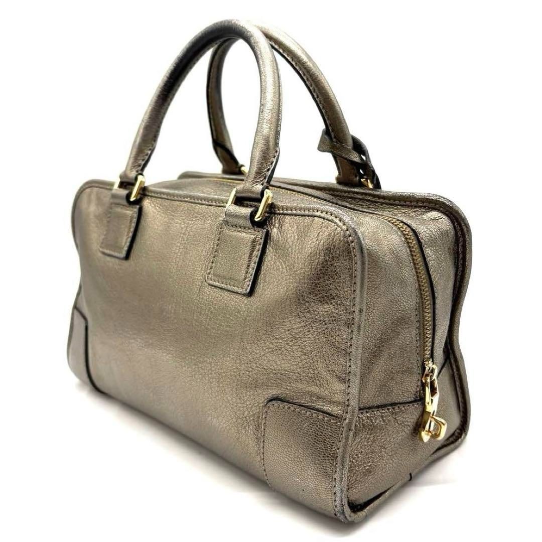 【超希少】ロエベ アマソナ28 ブロンズ アナグラム カデナ クロシェット 本革 LOEWE - 【超希少】ロエベ アマソナ28 ブロンズ アナグラム