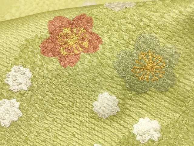 平和屋本店●和装小物　帯締め・帯揚げセット　霞雪輪花文　暈し染め　金糸　金彩　逸品　未使用　AABC4263ay 平和屋本店○和装小物 帯締め・帯揚げセット 霞雪輪花文 暈し染め 金糸