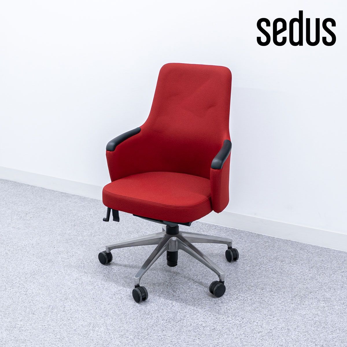 Sedus セダス SILENT RUSH SR-100 サイレント ラッシュ オフィス アーム キャスター チェア レッド ファブリック