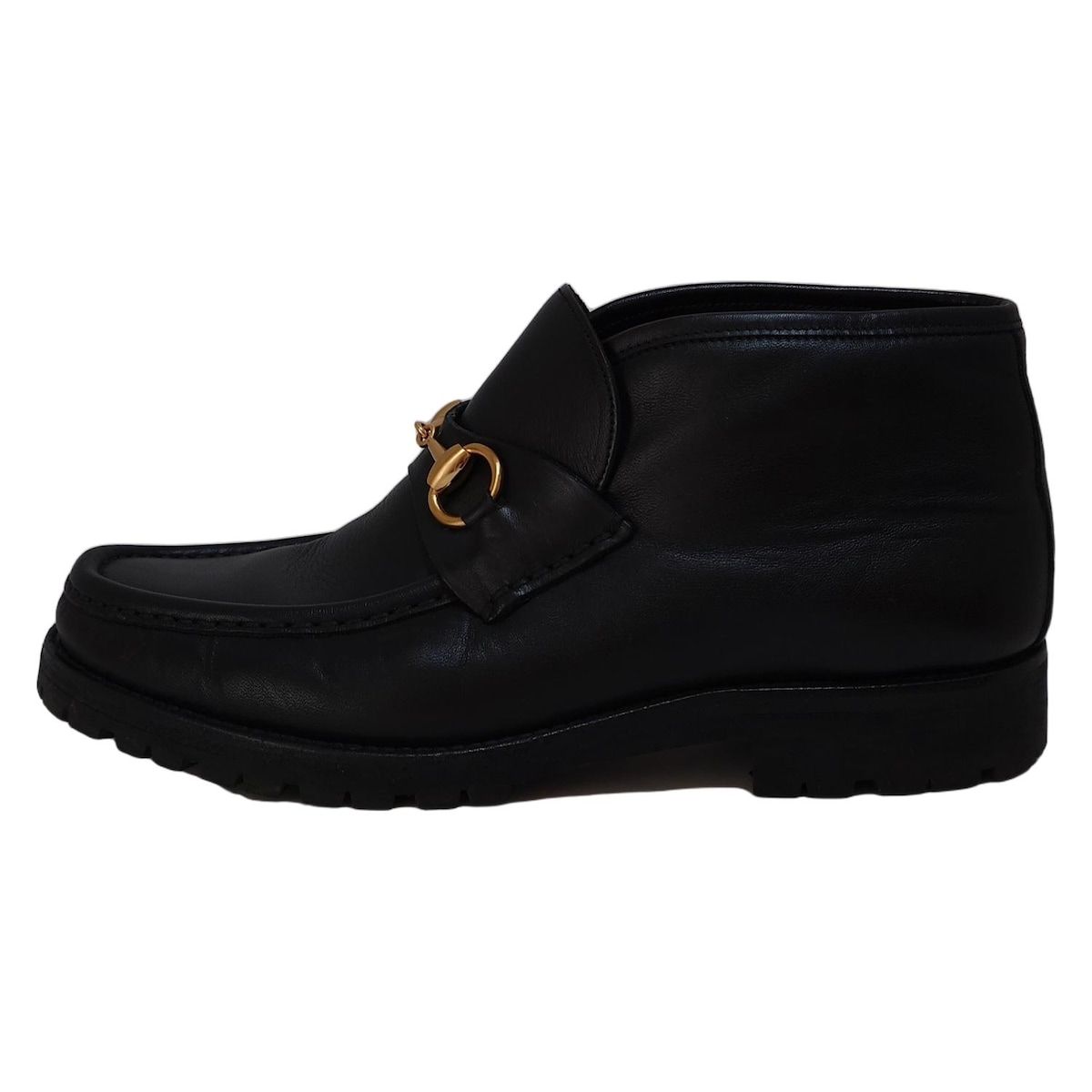 GUCCI グッチ ショートブーツ 39 1|2E レディース - 0067 114 黒 レザー