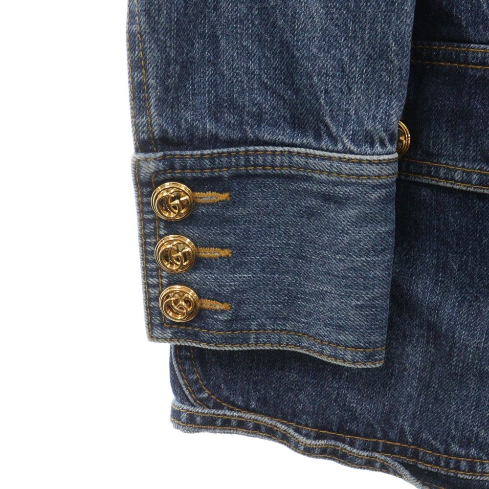 GUCCI (グッチ) コットンデニムジャケット 青 36 644507 XDBJ4 - メルカリ