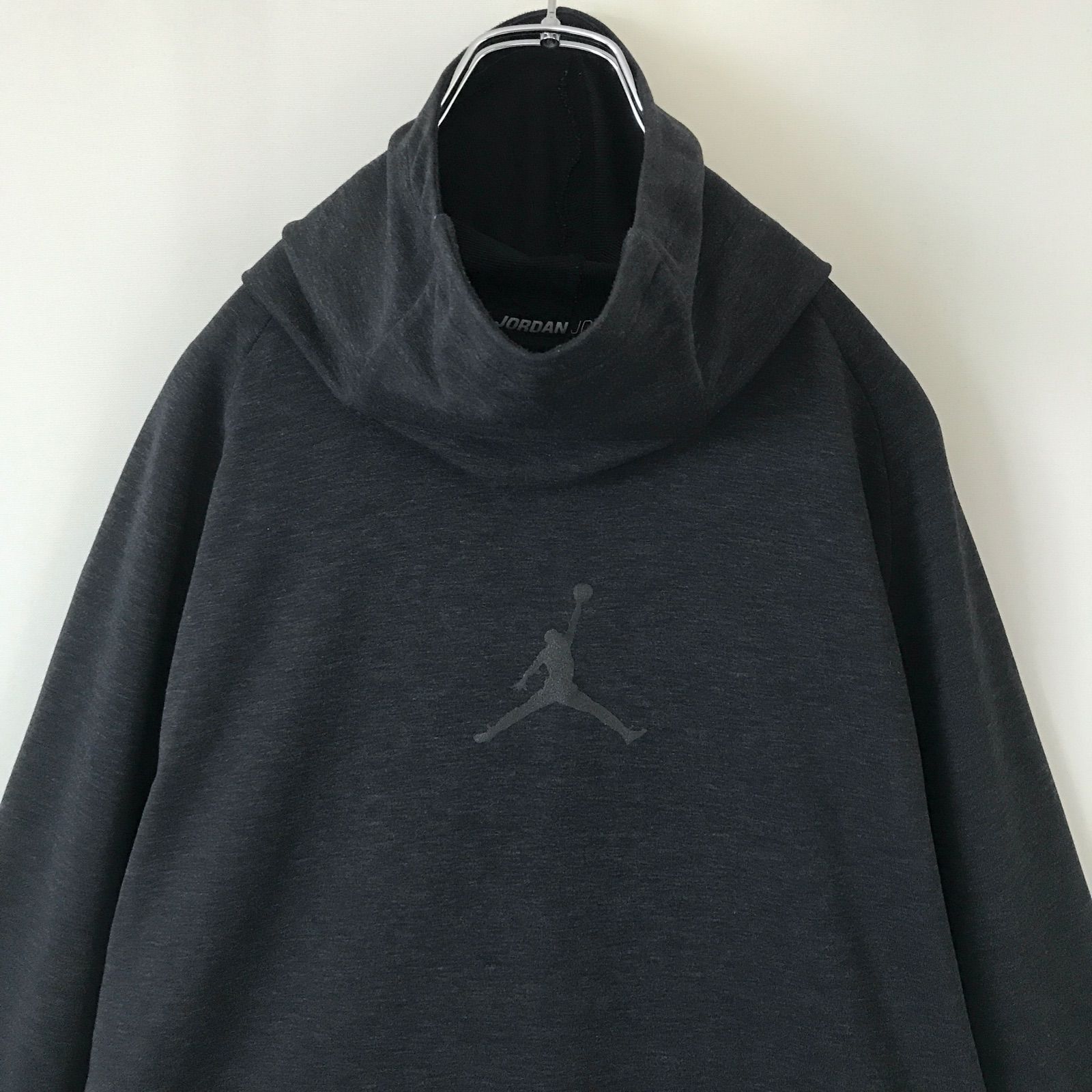 JORDAN NIKE★ジョーダン ナイキ★ボリュームネックフーディ★パーカー★指出し袖★ウール混ストレッチ★ロングスリーブTシャツ★ロンT★ジャンプマンプリント★メンズL 2308A038