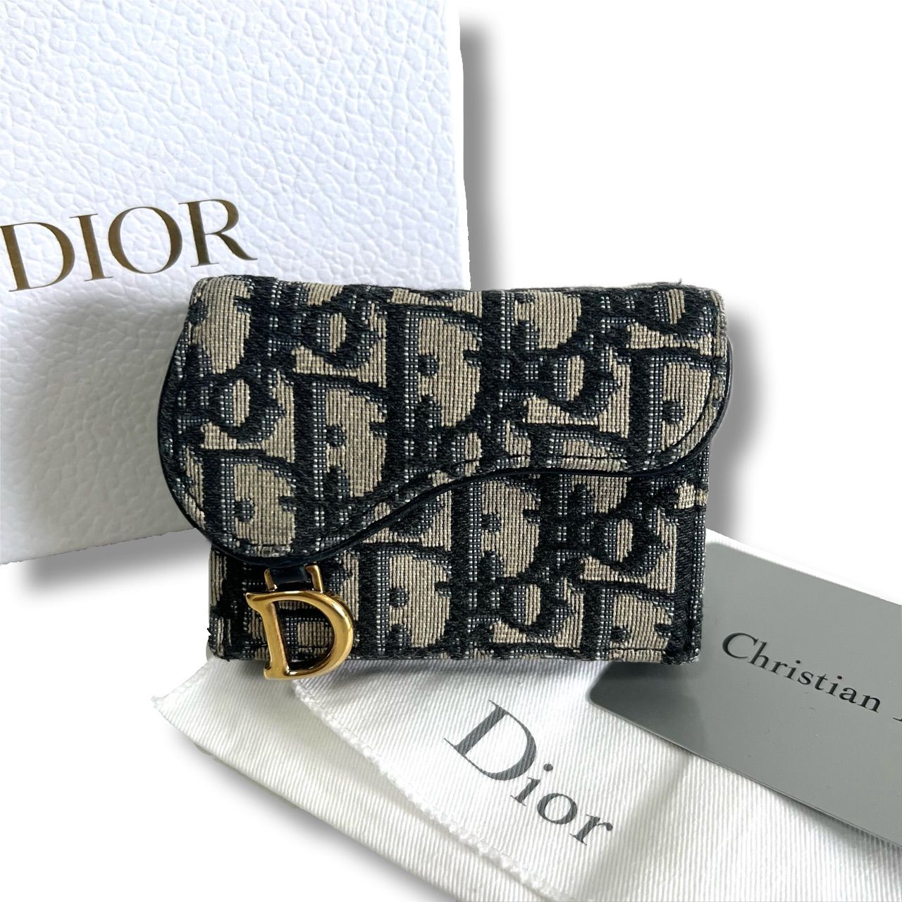 Christian Dior クリスチャンディオール 三つ折り財布 折り財布 サドル