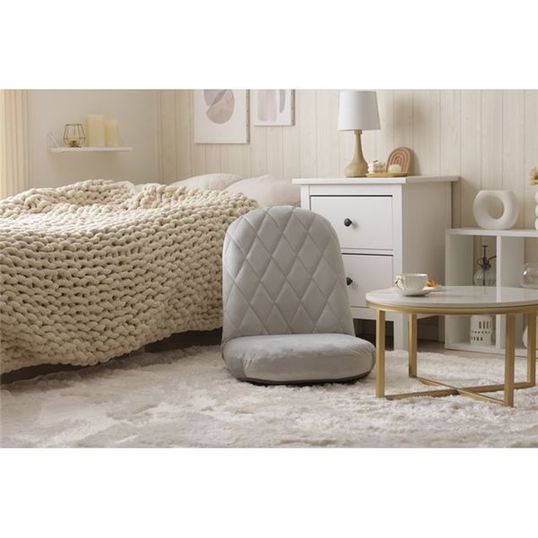 おしゃれ座椅子ベロア生地 GRY グレー