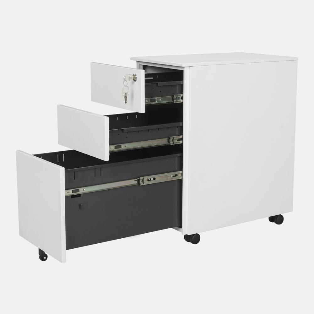 速い船積できます! オフィスワゴン スリムワゴン 3段 デスクワゴン サイドワゴン 鍵付キャスター付 yew4 コレクション