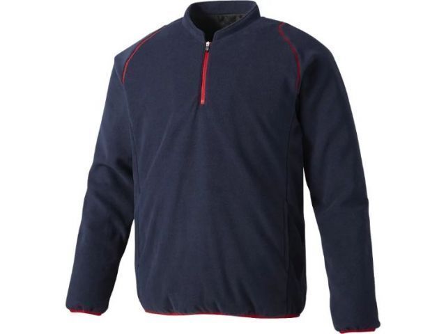asics アシックス FLEECE JACKET ネイビー L BAW210 50 | スポーツ 運動 衣類 衣料品 服 ウエア ウェア アパレル 野球 ベースボール アウター トップス 男性 メンズ フリース 長袖 ロングスリーブ 防風