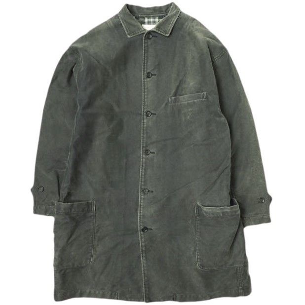 Porter Classic ポータークラシック 日本製 P.C HAND WORK MOLESKIN COAT ハンドワークモールスキンコート 1 Black ステンカラー 定価73 440円 アウター g22672