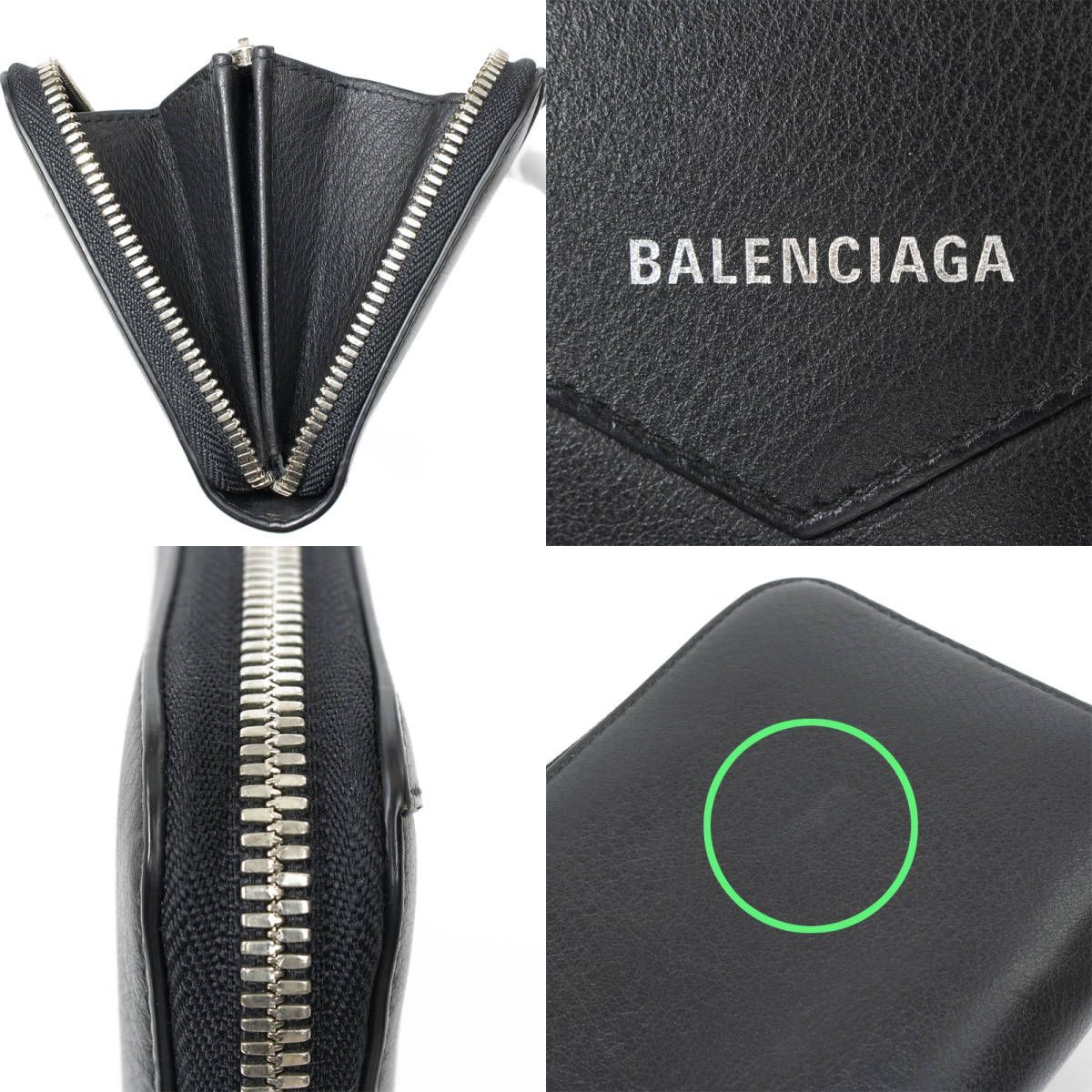 BALENCIAGA バレンシアガ 長財布 ペーパー 極美品 綺麗 レディース メンズ 正規品 ラウンドジップ ブラック 黒色 人気 本革 カーフレザー  - メルカリ