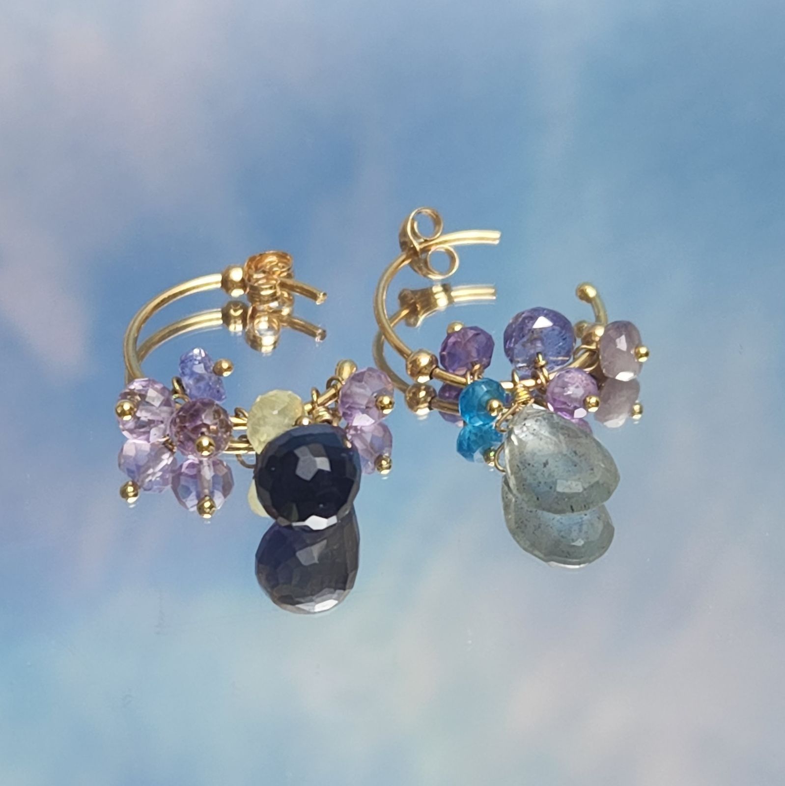 SWEET PEA スイートピー K18 天然石 ピアス - メルカリ SWEET PEA スイートピー K18 天然石 ピアス - メルカリ