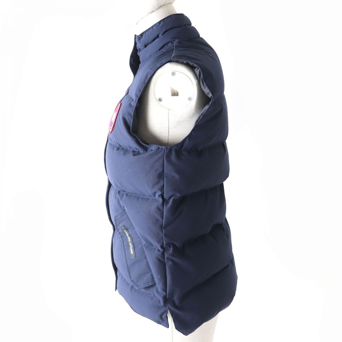 極美品△正規品 CANADA GOOSE カナダグース 2832L ワッペン付 FREESTYLE VEST フリースタイルベスト ダウンベスト  ネイビー S/P レディース　e07-st30329-961