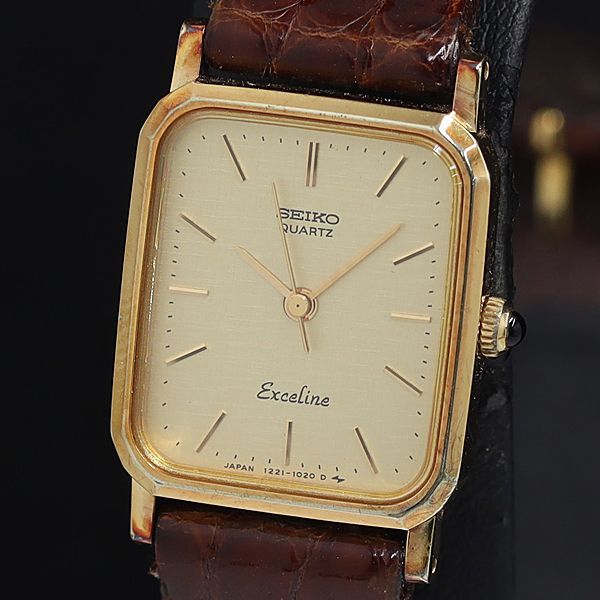 ✨SEIKO✨EXCELINE✨1221-5720✨クォーツ✨ゴールド✨腕時計