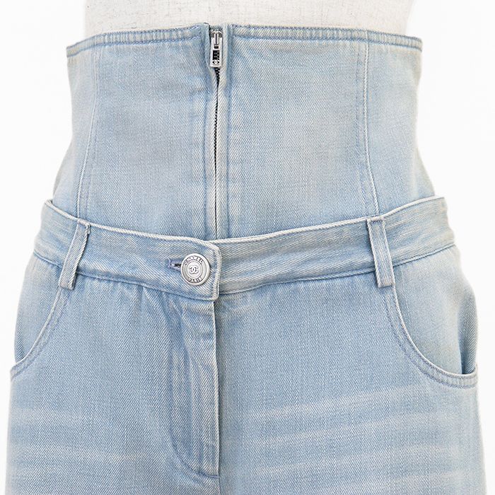 CHANEL シャネルデニムパンツ CCロゴシャネルバギーパンツ CHANEL シャネルデニムパンツ CCロゴシャネルバギーパンツ