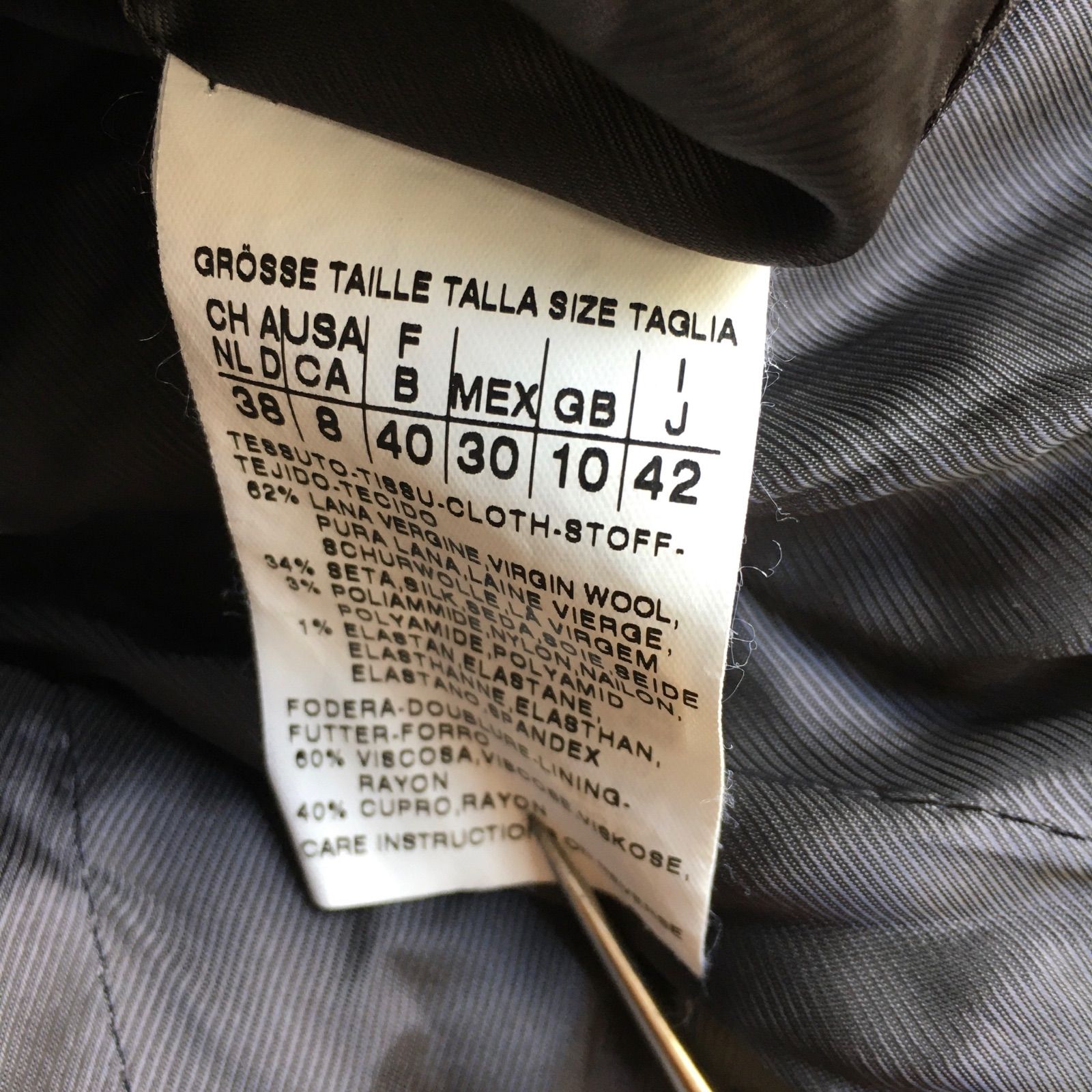 マックスマーラ テーラードジャケット レディース 42 グレー