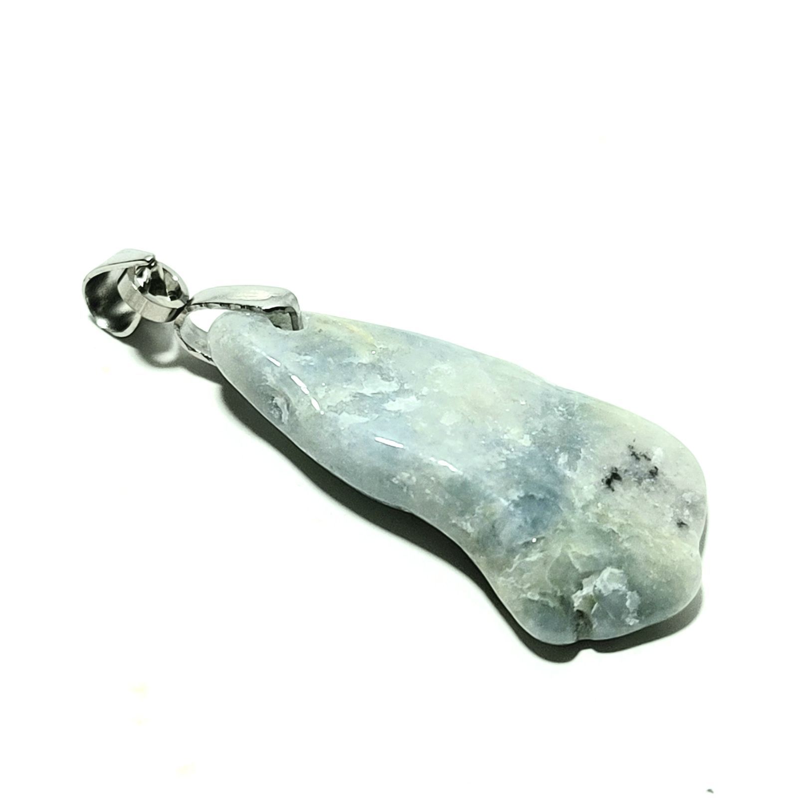 入コン沢原石:ペンダントトップ:糸魚川翡翠:金具(ステンレス)付き PT0029