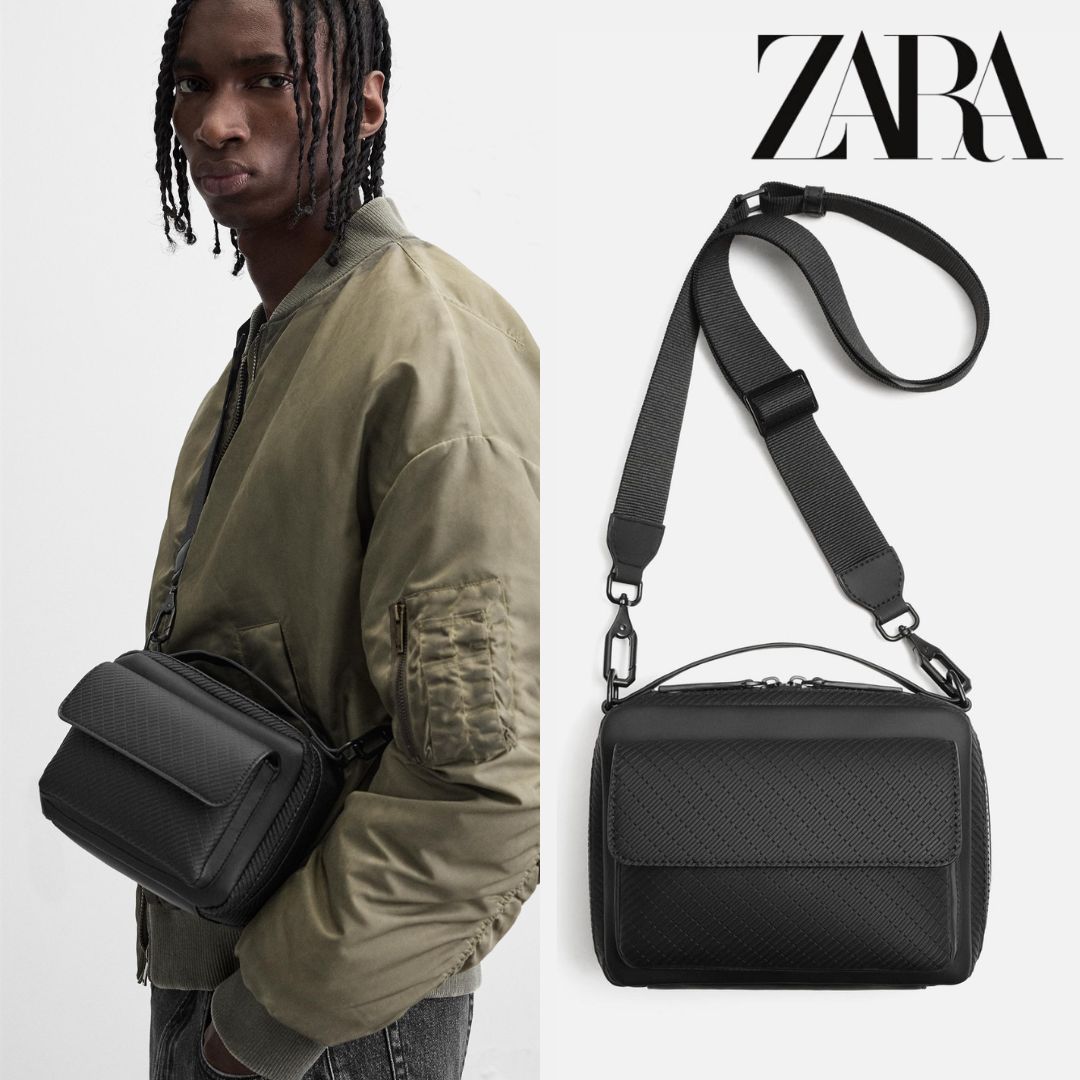 ZARA ラバークロスボディバッグ メンズ バッグ