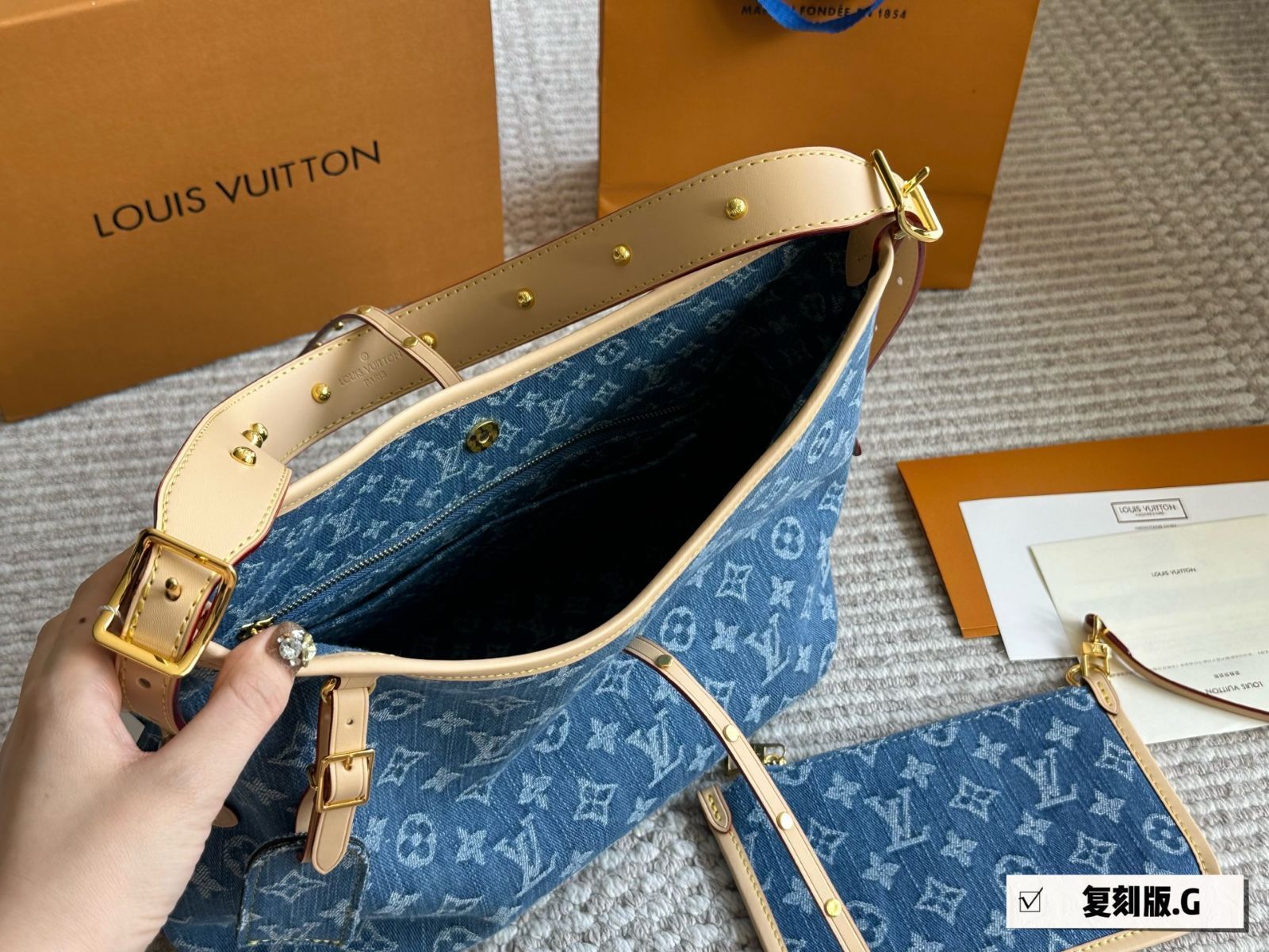 Louis Vuitton 夏の装いに ◆ キャリーオール NM PM 人気 デニム Louis Vuitton 夏の装いに ◇ キャリーオール NM PM 人気 デニム