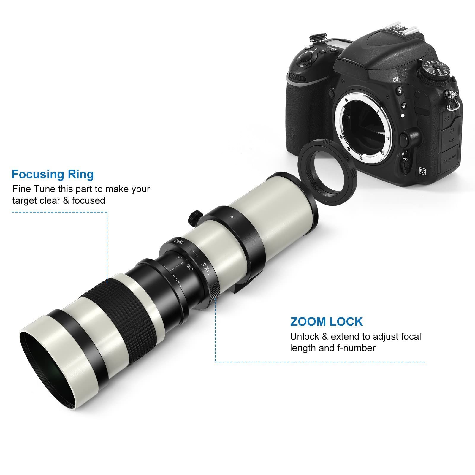 望遠レンズ 420-800MM超望遠ズーム キャノンEF CANON用 超望遠ズーム