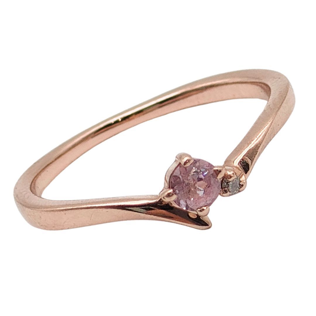 4℃ K10 ピンクゴールド ダイヤモンドリング 指輪 10号 販売 4