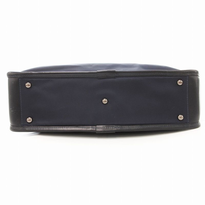 【PONTE】F.CLIO／エフクリオ　ネイビー レザー ビジネスバッグ PONTE様専用】F.CLIO／エフクリオ ネイビー レザー ビジネスバッグ