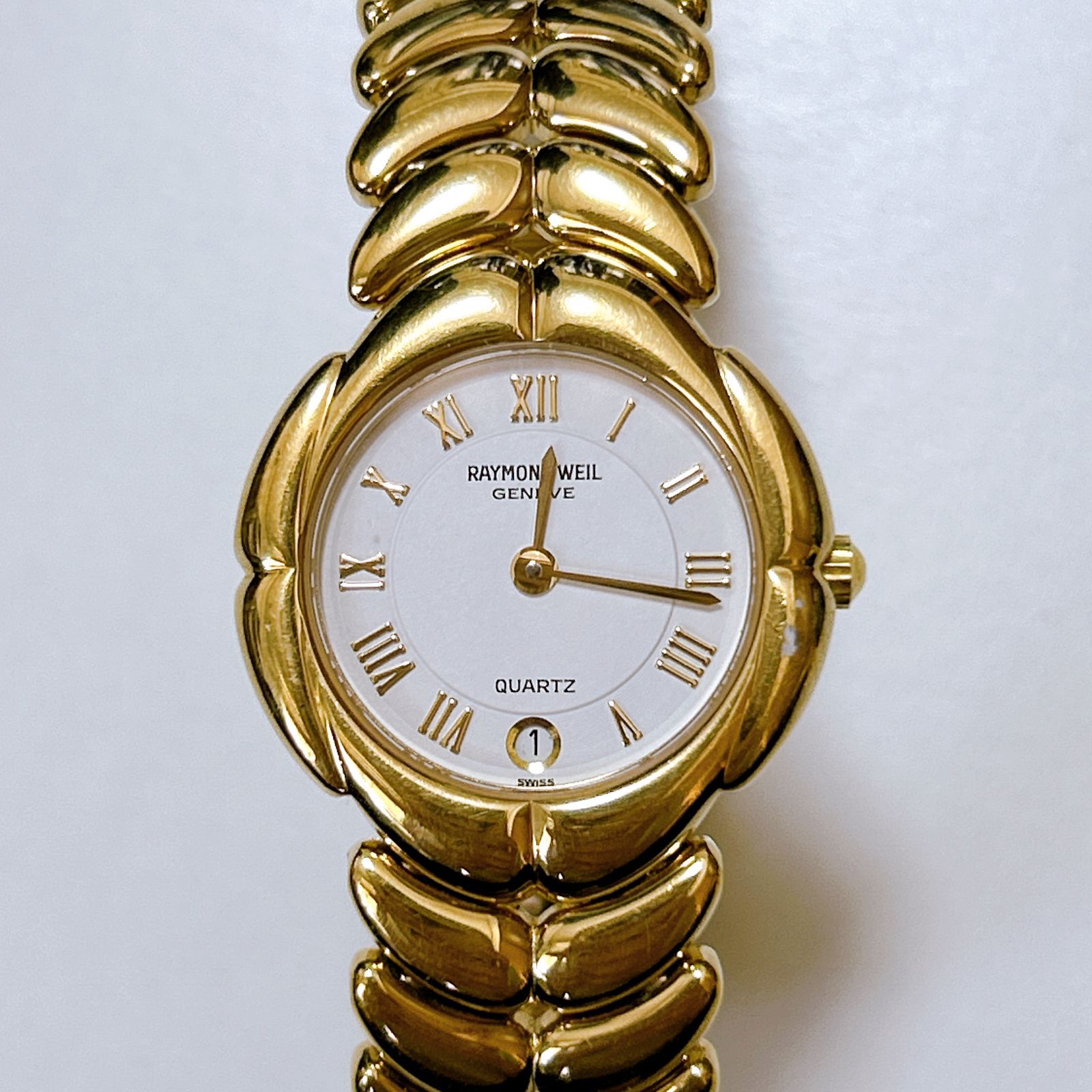 直営店2025新作。 RAYMOND WEIL レイモンドウィル 腕時計 9935 クオーツ 不動品 コマあり 文字盤白 管理番号KKVHARA７