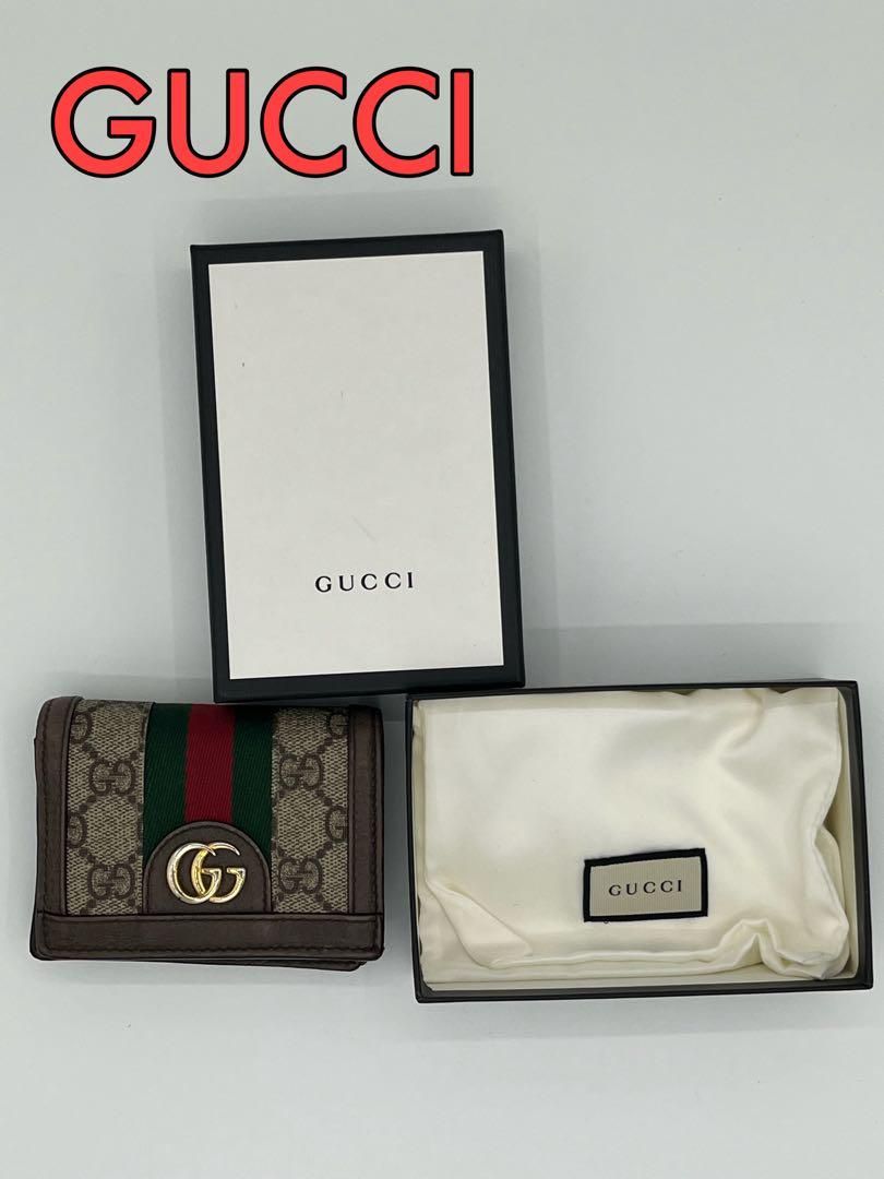 GUCCI 箱あり GGスプリーム GUCCIオフディア 財布 - メルカリ