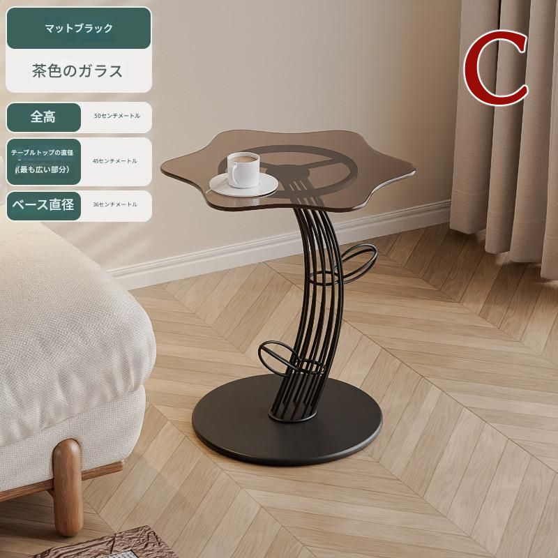 サイドテーブル おしゃれ かわいい 機能的 花形 高さ50cm カフェ  