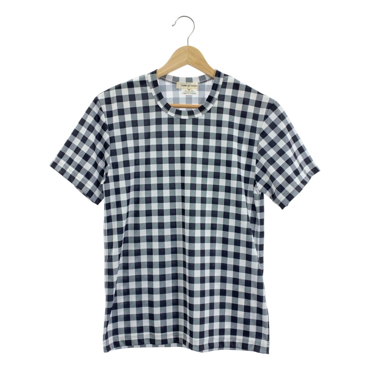 COMME des GARCONS | コムデギャルソン | AD2025 | チェック クルーネック カットソー | XS | ブラック|ホワイト | レディース