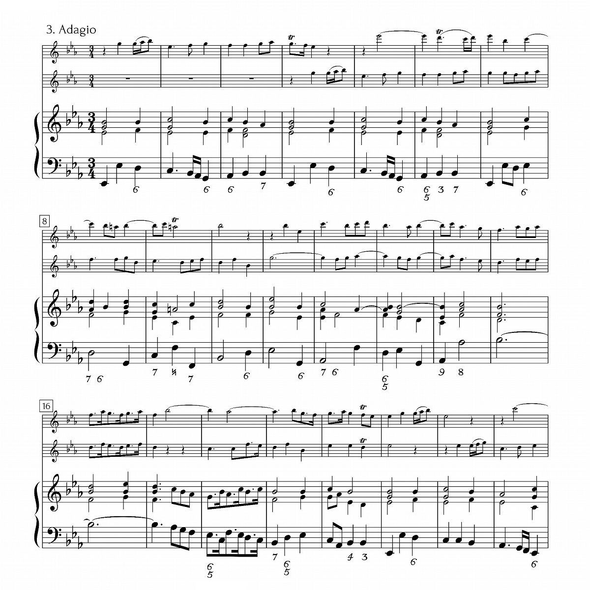 ヘンデル：２つのリコーダーと通奏低音のための トリオソナタ第５番ハ短調 HWV390 ／ HÄNDEL: Trio Sonata No.5 in C  minor HWV390 for two Recorders and Basso continuo