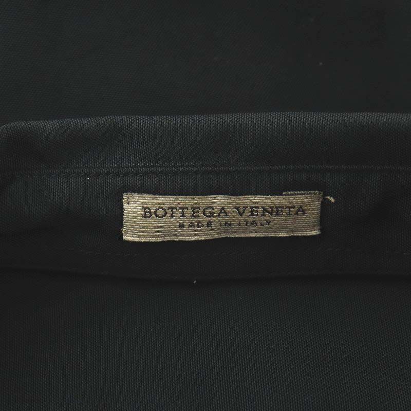 ボッテガヴェネタ BOTTEGA VENETA シャツワンピース ひざ丈 長袖 38 S 黒 ブラック /AN34