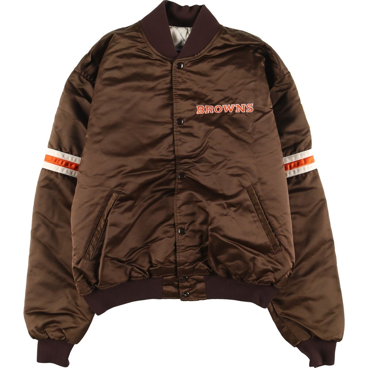 古着 90年代 スターター Starter NFL CLEVELANDBROWNS クリーブランドブラウンズ ナイロンジャケット USA製 メンズXL/eaa415749