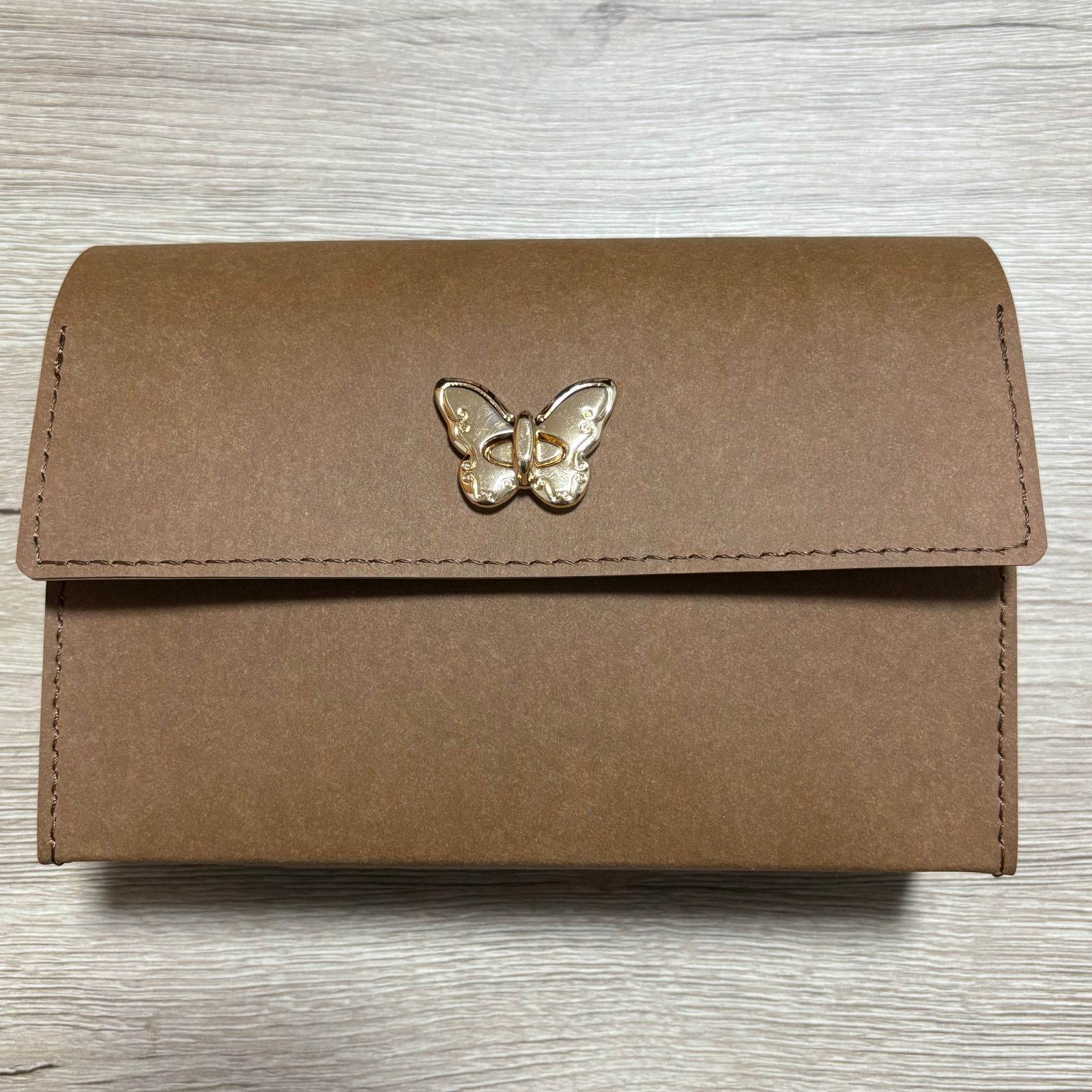 コラージュ収納ポーチ マチ広 蝶金具