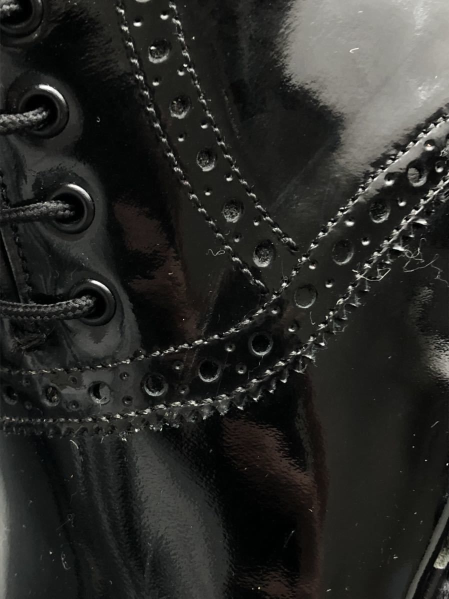 英国製 GEORGE COX ジョージコックス ラバーソールブーツ X7084 新品 ジョージコックス エナメルレザー ラバーソール ブーツ