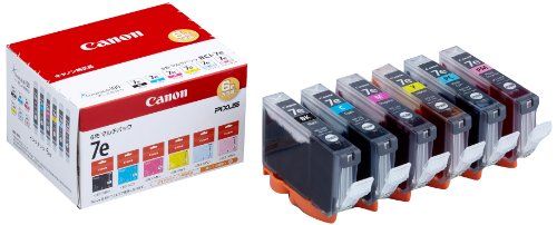 【新品・5営業日で発送】CANON キャノン インクカートリッジ　マルチパック6色 BK／Y／M／C／PM／PC 1018B002 (BCI-7E／6MP)