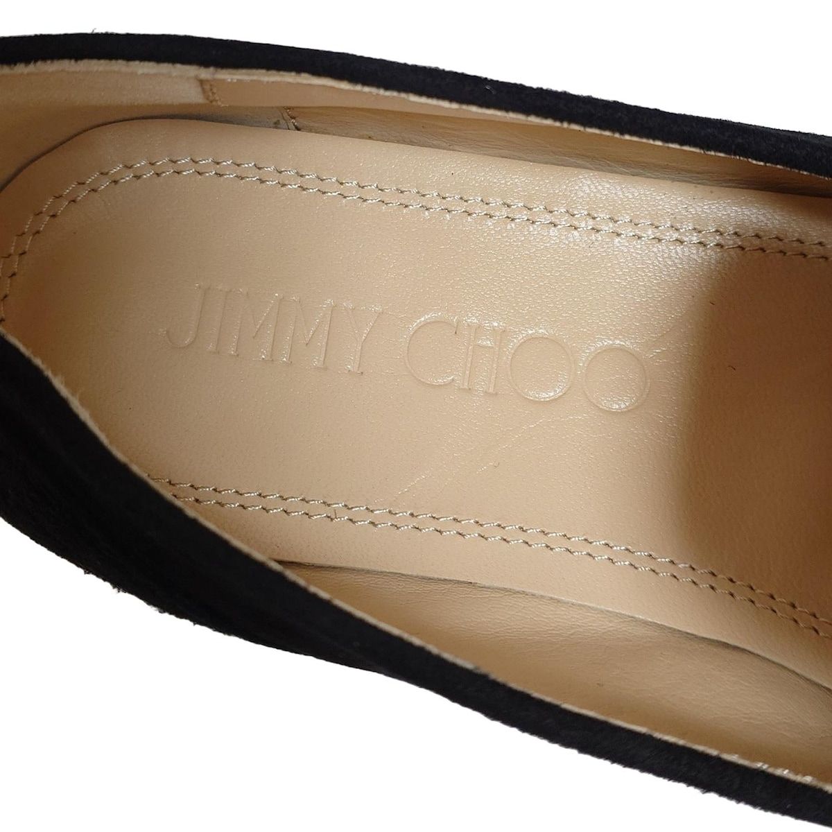 JIMMY CHOO☆ストーン フラットシューズ JIMMY CHOO(ジミーチュウ) フラットシューズ 37 - 黒×クリア