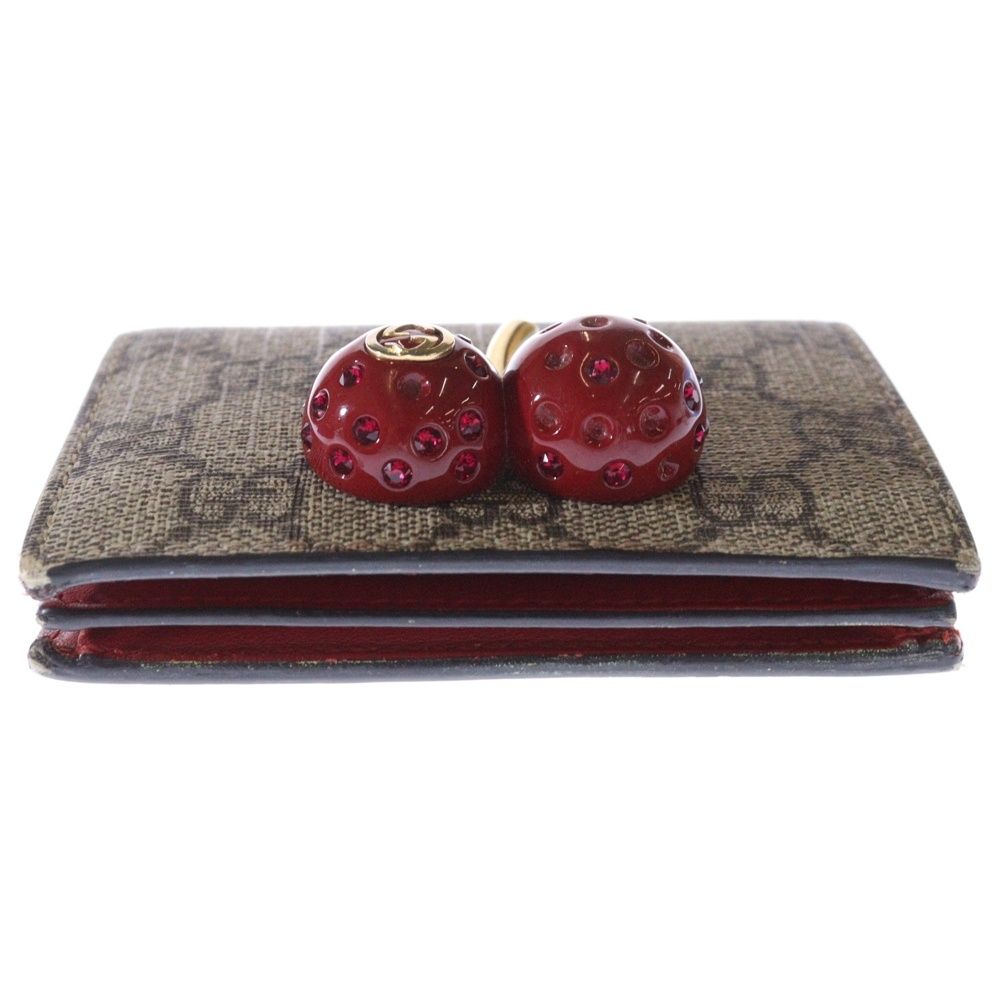 GUCCI 二つ折り財布 チェリー