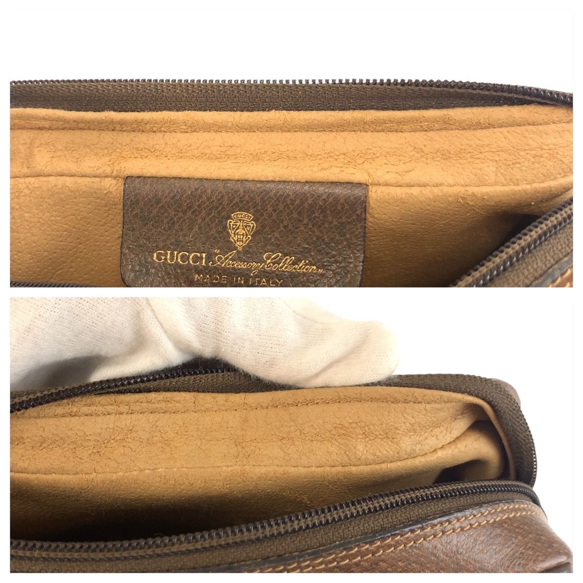 【GUCCI】クラッチバッグ GGスプリーム/シェリーライン　ビンテージ GUCCI グッチ ヴィンテージ オールドグッチ シェリーライン