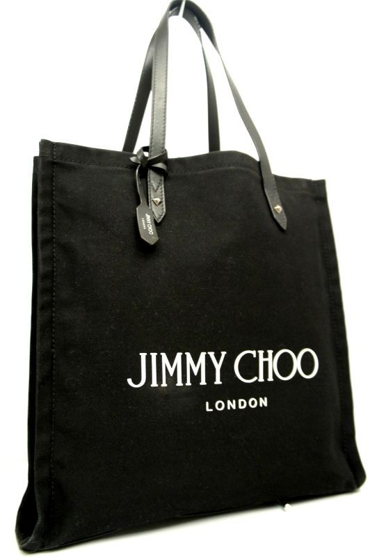 2022美品☆JIMMY CHOO ジミーチュウ LOGO TOTE FFQ A4対応 男女可