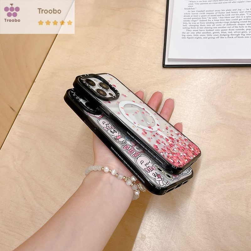 Casetify うさぎとハートiPhone16proケース CASETiFY おもい ウサギとハートのiPhoneケース