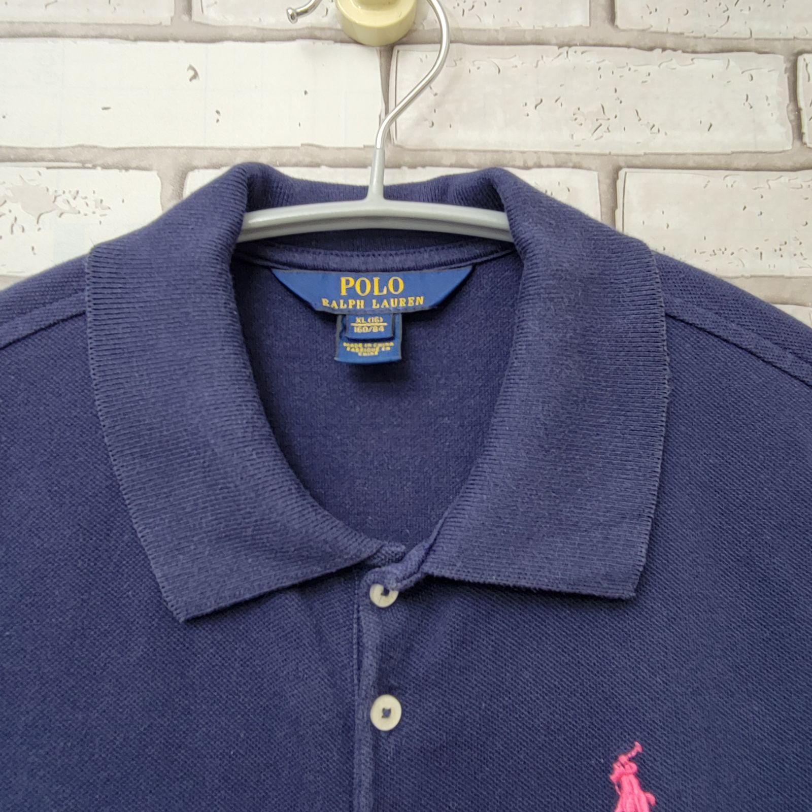 POLO RALPH LAUREN ポロラルフローレン 半袖 ワンピース ネイビー