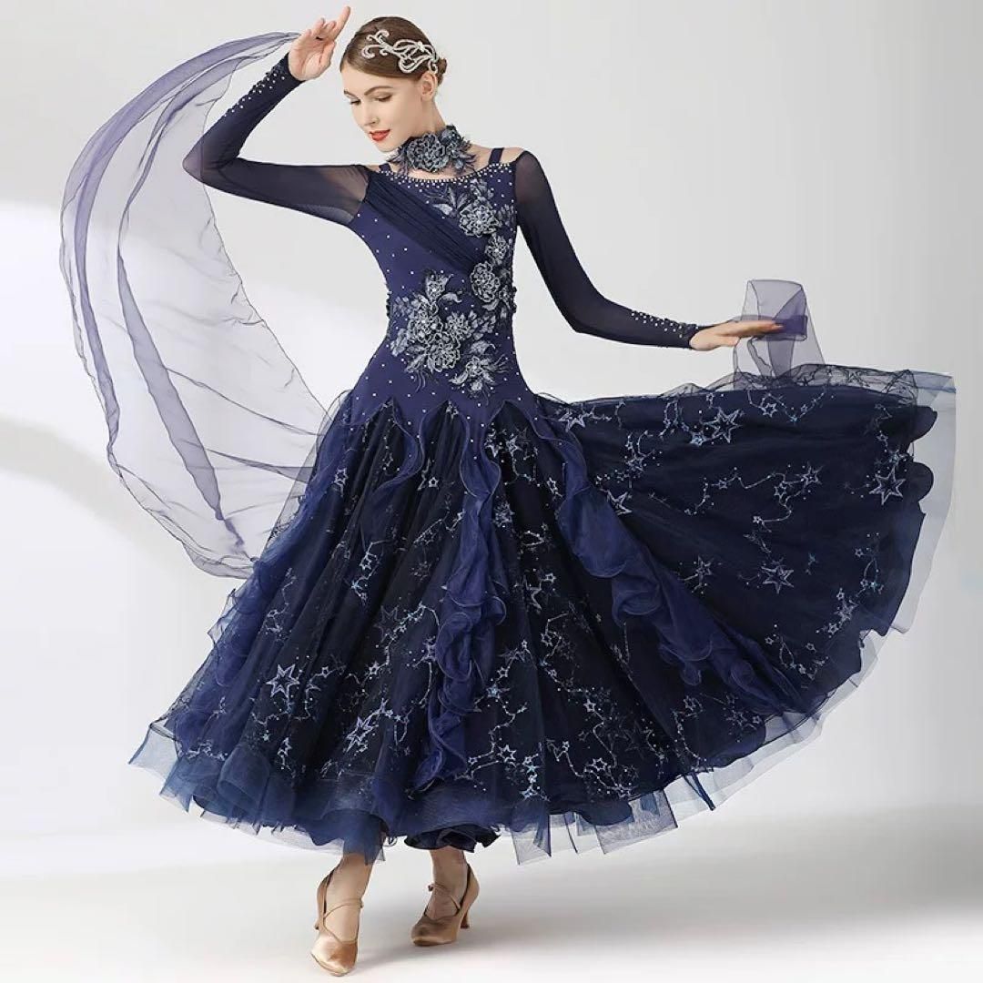 発表会に最適 星柄 ドレス競技会 デモにも