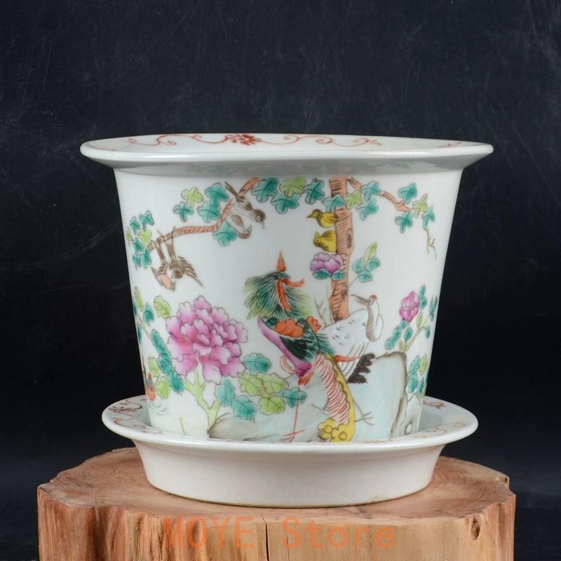 パステル錦鶏牡丹花鳥紋鉢 花鉢盆栽 小品盆栽鉢 大品盆栽鉢 パステル錦鶏牡丹花鳥紋鉢 花鉢盆栽 小品盆栽鉢 大品盆栽鉢