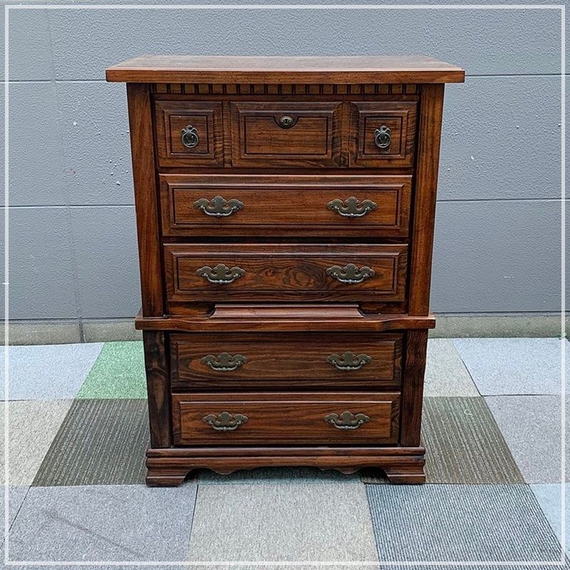 木製クラシックチェスト 5引き出し 5段］チェスト 幅80 日本製 完成品