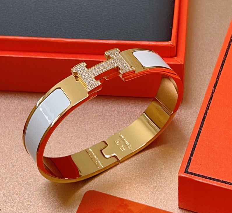 極美品✨HERMES オランプ ブレスレット ローズゴールド×ベージュ