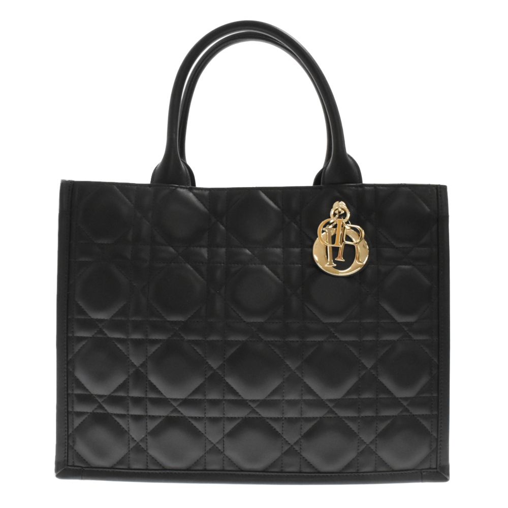 DIOR (ディオール) BOOK TOTE レザー ミディアム カナージュ