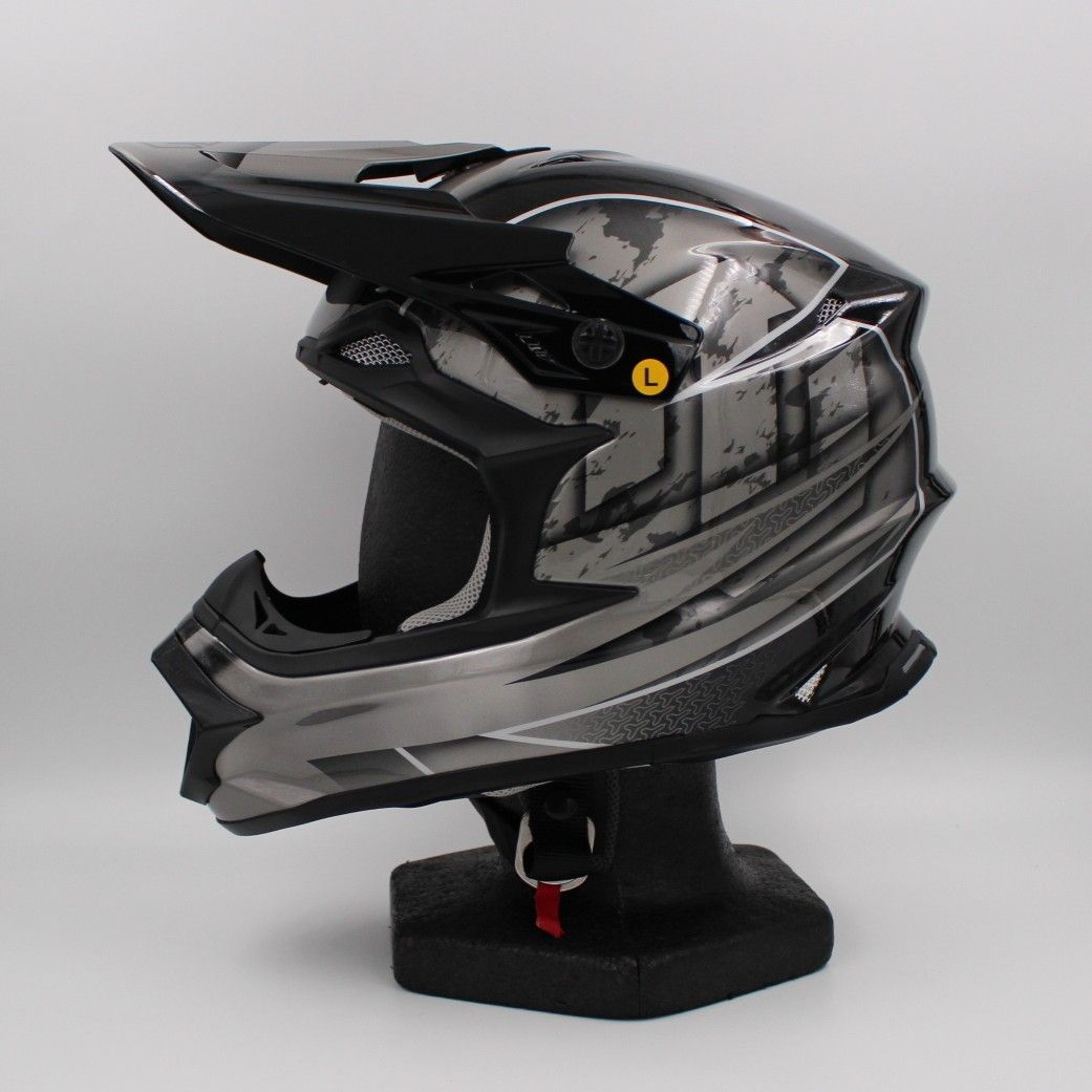 ZEALOT マッドジャンパー2 CARBON HYBRID GRAPHIC GRAY METALLIC Lサイズ MJC0012 オフロードヘルメット